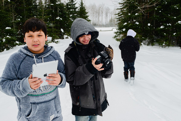 Students from Constance Lake First Nation in northern Ontario, Canada, taking part in an environmental knowledge photography workshop organized by Laura Taylor, Managing Partner, Shared Value Solutions Ltd. Students from Constance Lake First Nation in northern Ontario, Canada, taking part in an environmental knowledge photography workshop organized by Laura Taylor, Managing Partner, Shared Value Solutions Ltd.