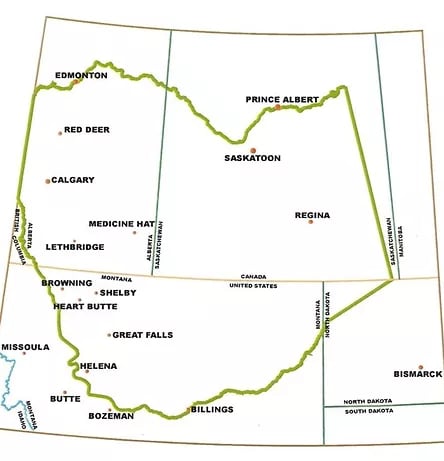 Piikani Nation map