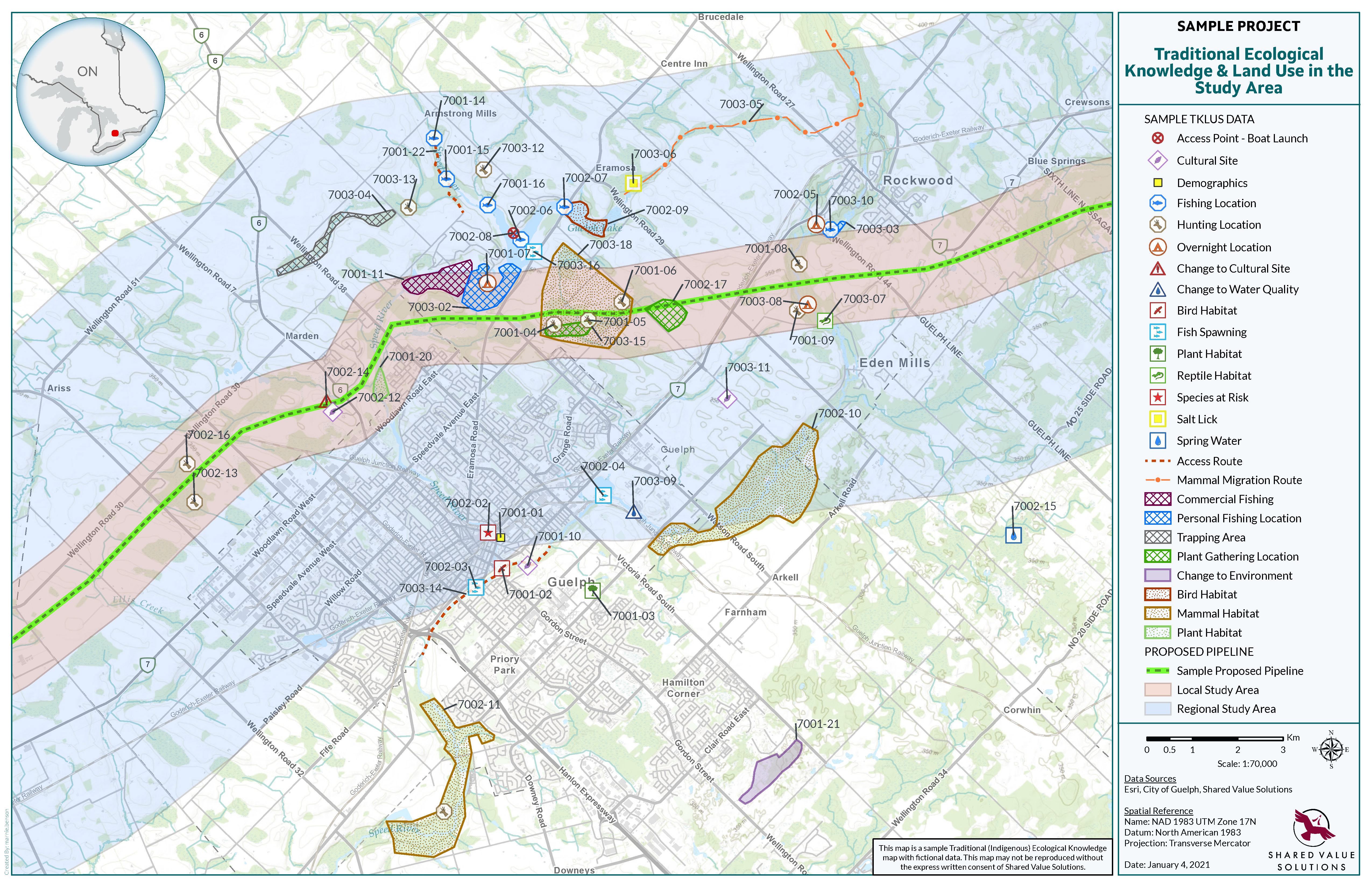 Sample TKLUS Map w labels