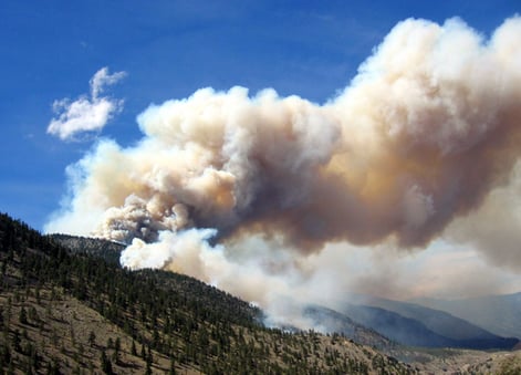 forest fire near spences bridge, BC